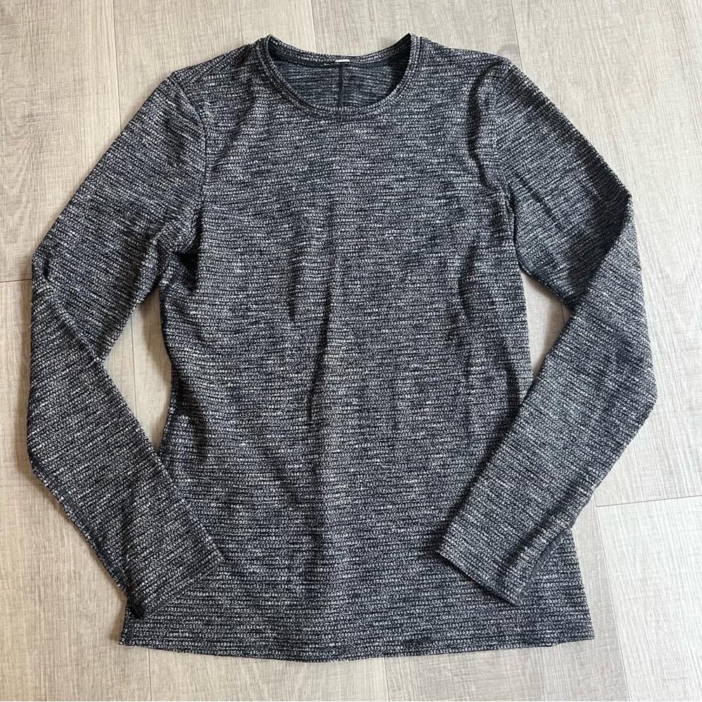 Lululemon Women's 8 - Coco Pique Black White Kitsilano Long Sleeve